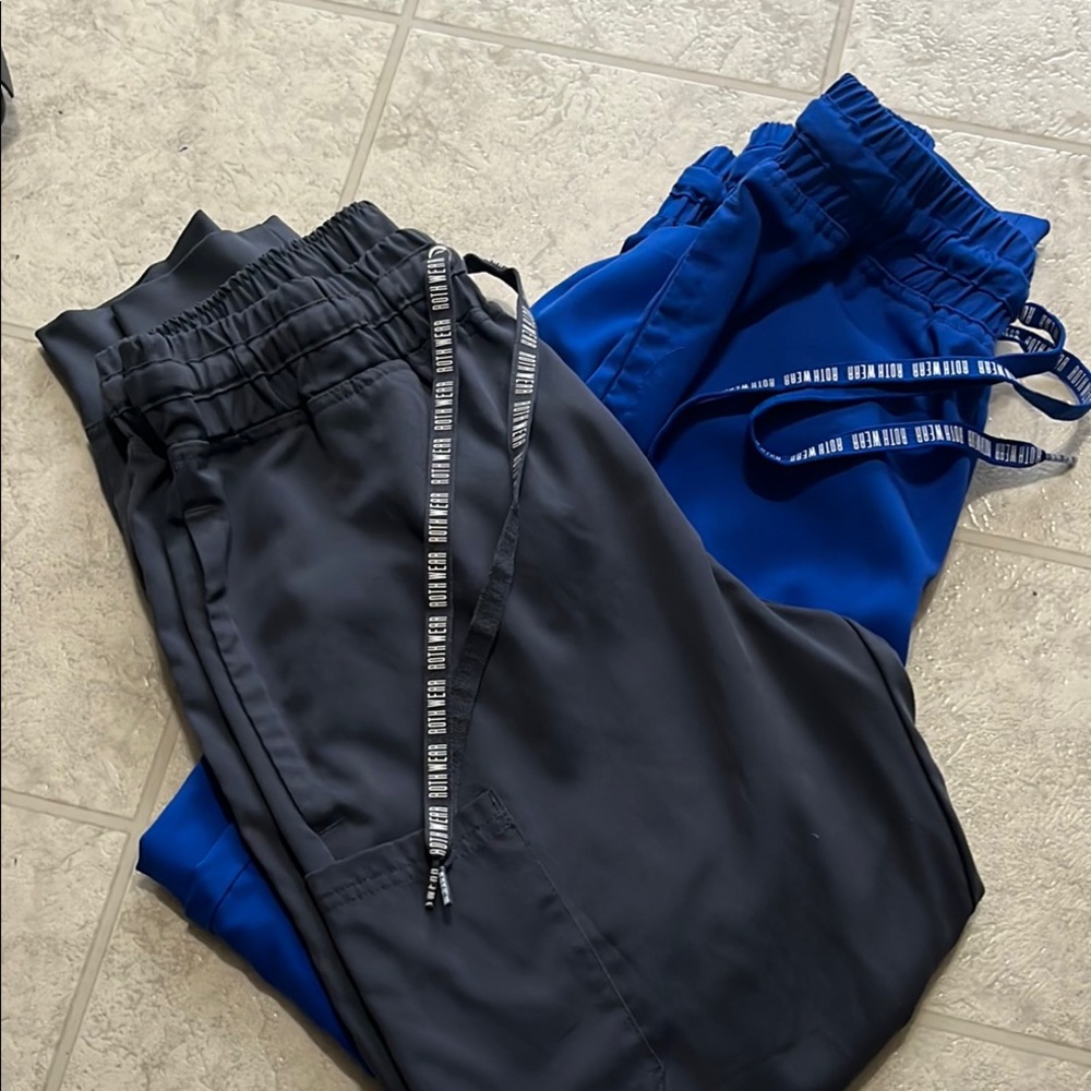 Black and Blue Jogger Pants Set